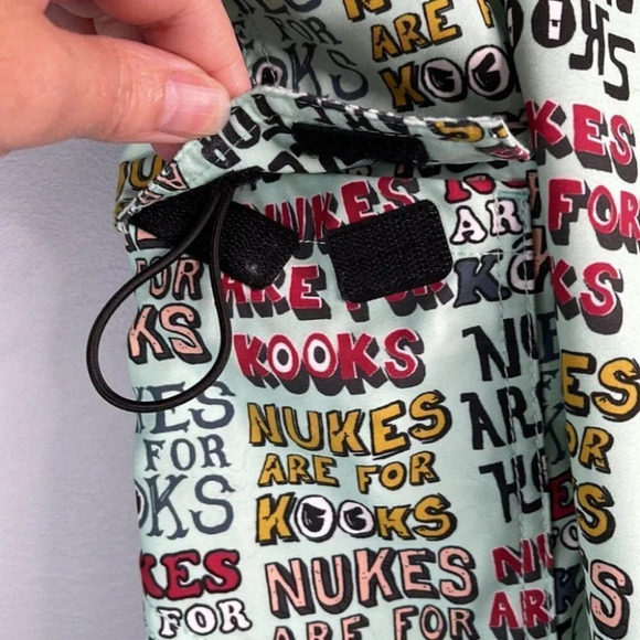 VOLCOM Hybrid Mens Green Graphic Print Board Shorts Cinch Fly Pocket Size 34 - Picture 5 of 11